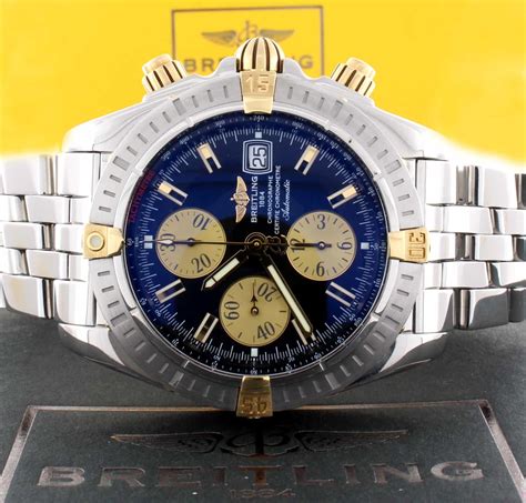 breitling chronomat evolution 2 tone|breitling two tone chronometre automatic.